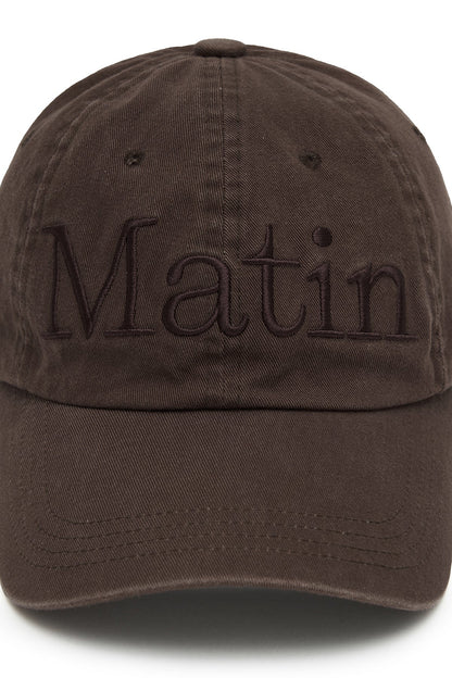 MATIN KIM - matin logo washed ball cap in brown 8