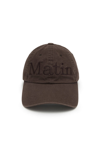 MATIN KIM - matin logo washed ball cap in brown 5