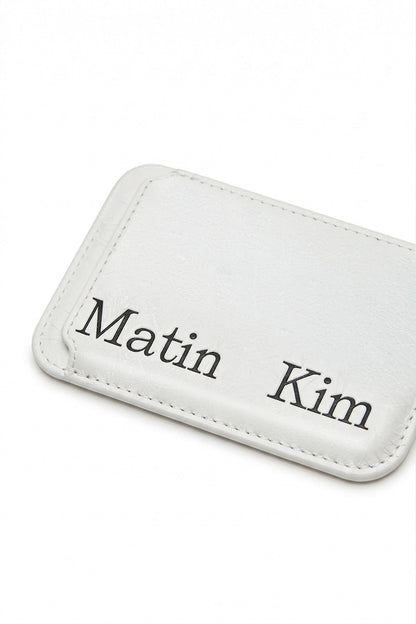 MATIN KIM - matin magnetic card wallet in ivory 9