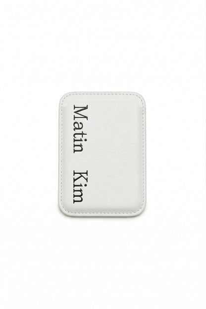 MATIN KIM - matin magnetic card wallet in ivory 1