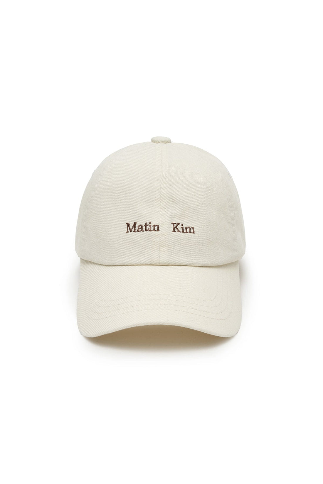 MATIN KIM - matin mini classic logo ball cap in cream 2