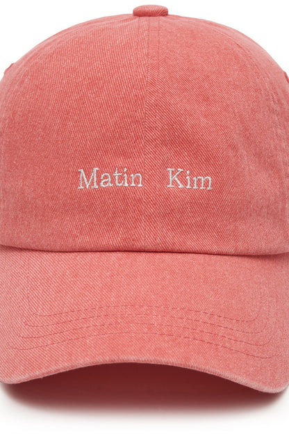 MATIN KIM - matin mini classic logo ball cap in light orange 9