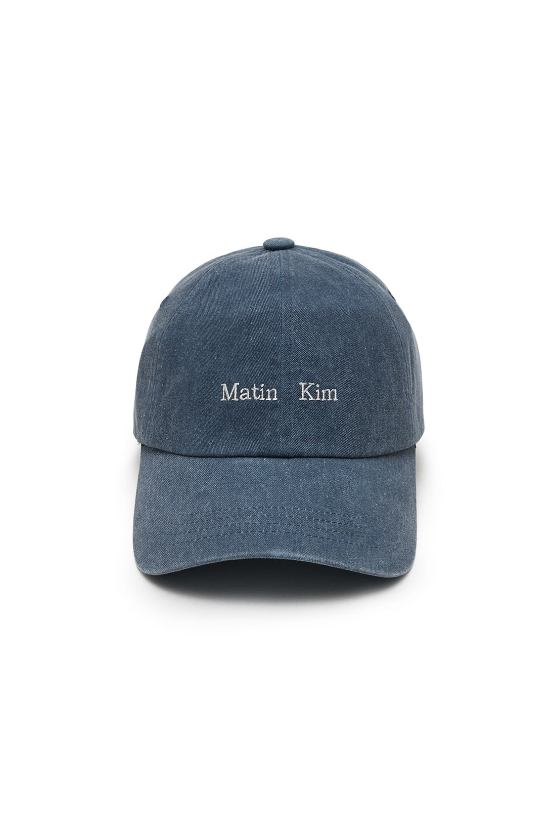 MATIN KIM - matin mini classic logo ball cap in smoke blue 1