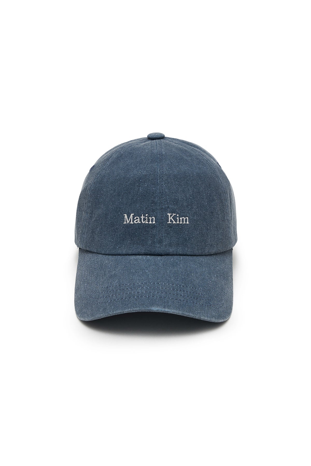 MATIN KIM - matin mini classic logo ball cap in smoke blue 1