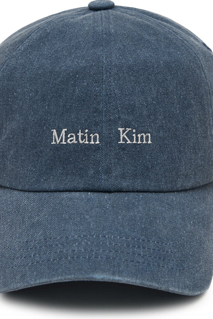 MATIN KIM - matin mini classic logo ball cap in smoke blue 9