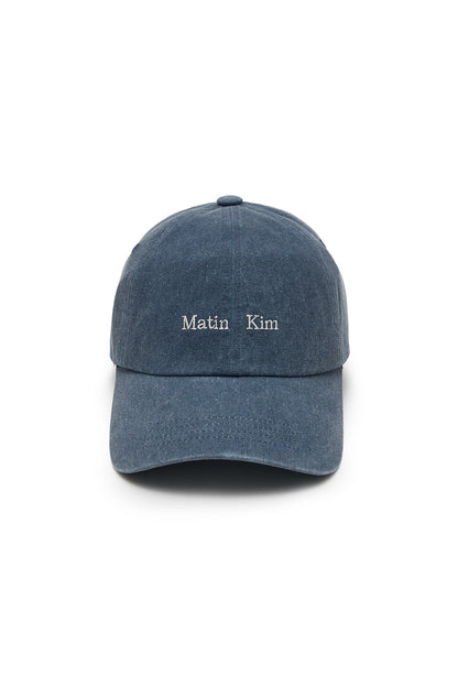 MATIN KIM - matin mini classic logo ball cap in smoke blue 5