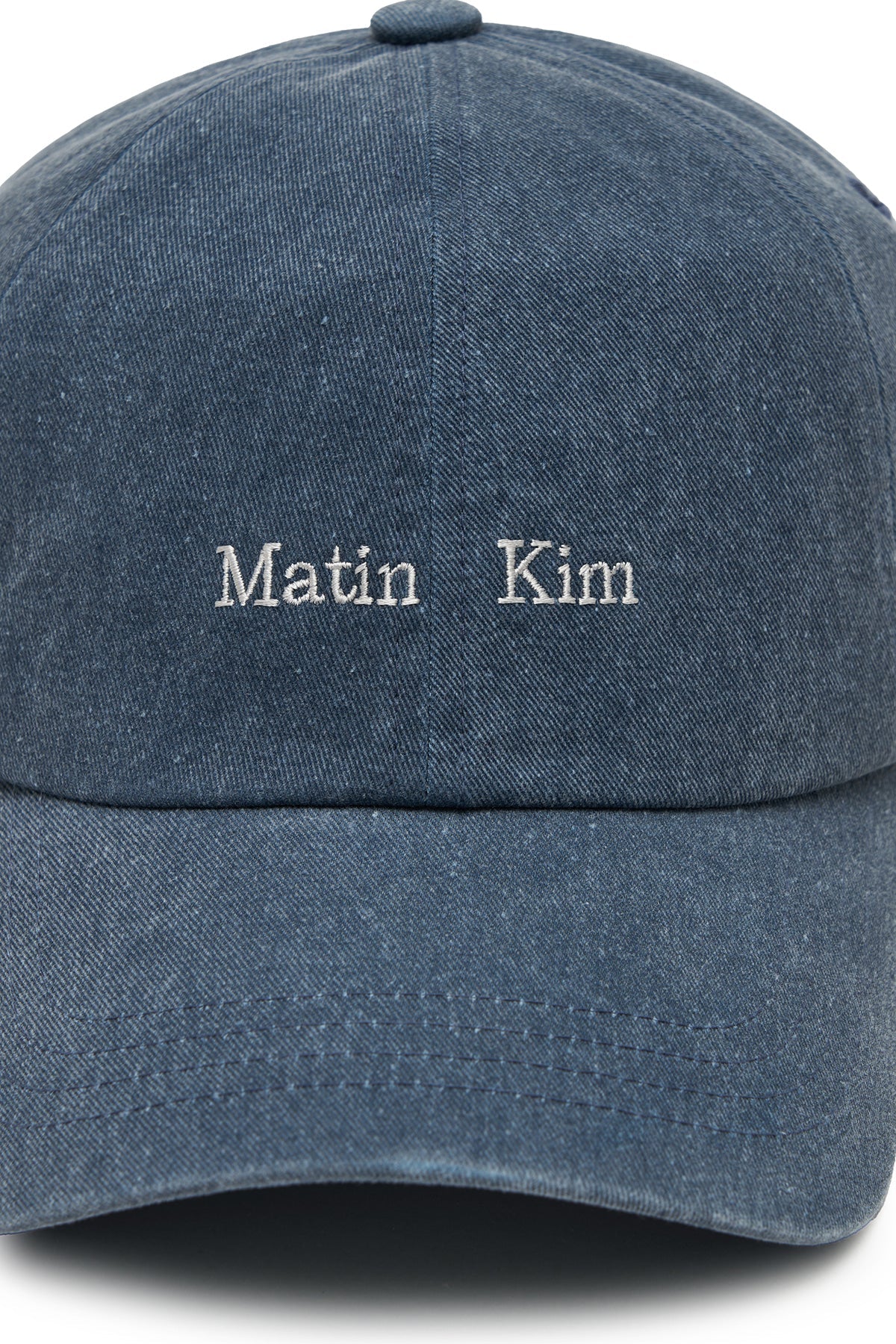 MATIN KIM - matin mini classic logo ball cap in smoke blue 4