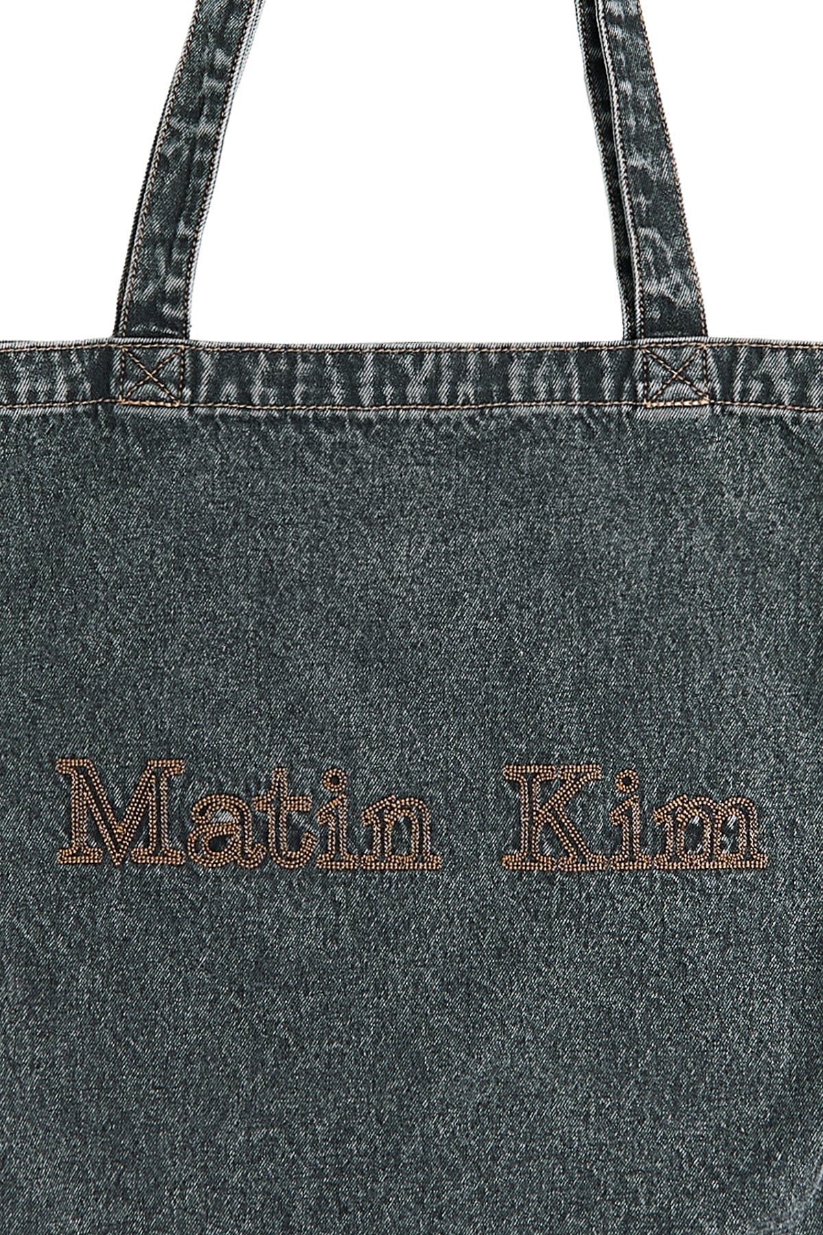 MATIN KIM - matin stitch denim ecobag in black 3