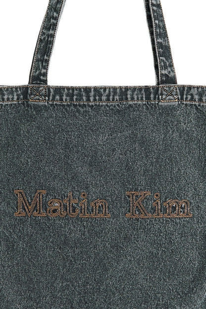 MATIN KIM - matin stitch denim ecobag in black 3