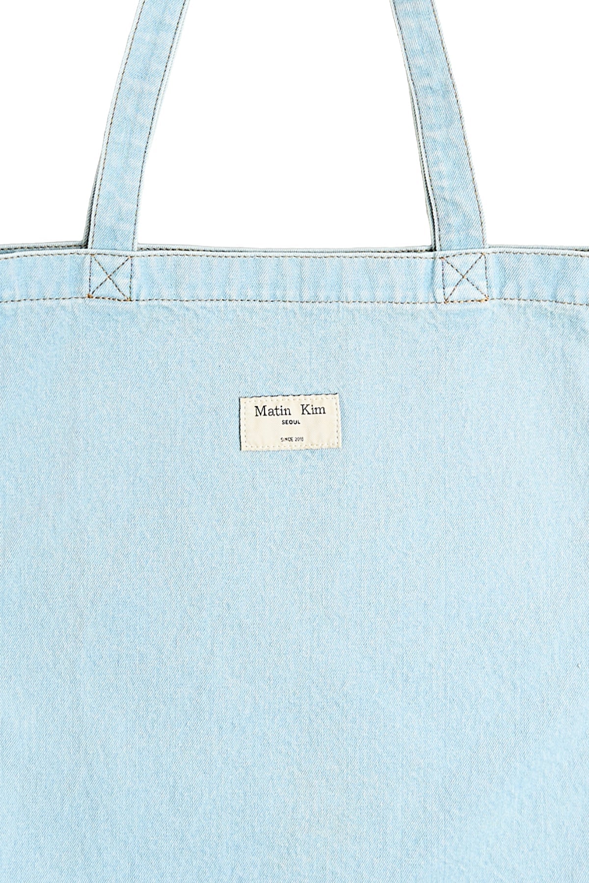 MATIN KIM - matin stitch denim ecobag in sky 4