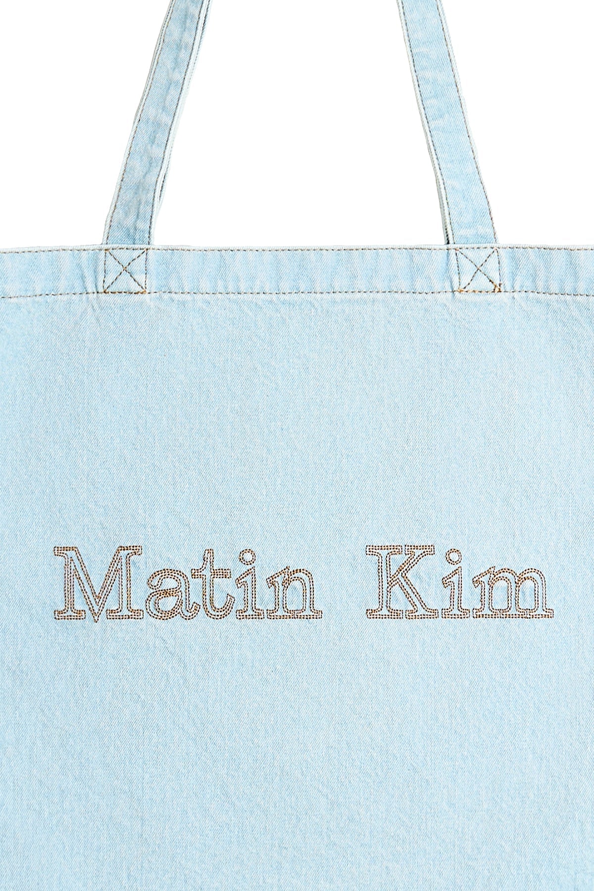 MATIN KIM - matin stitch denim ecobag in sky 3