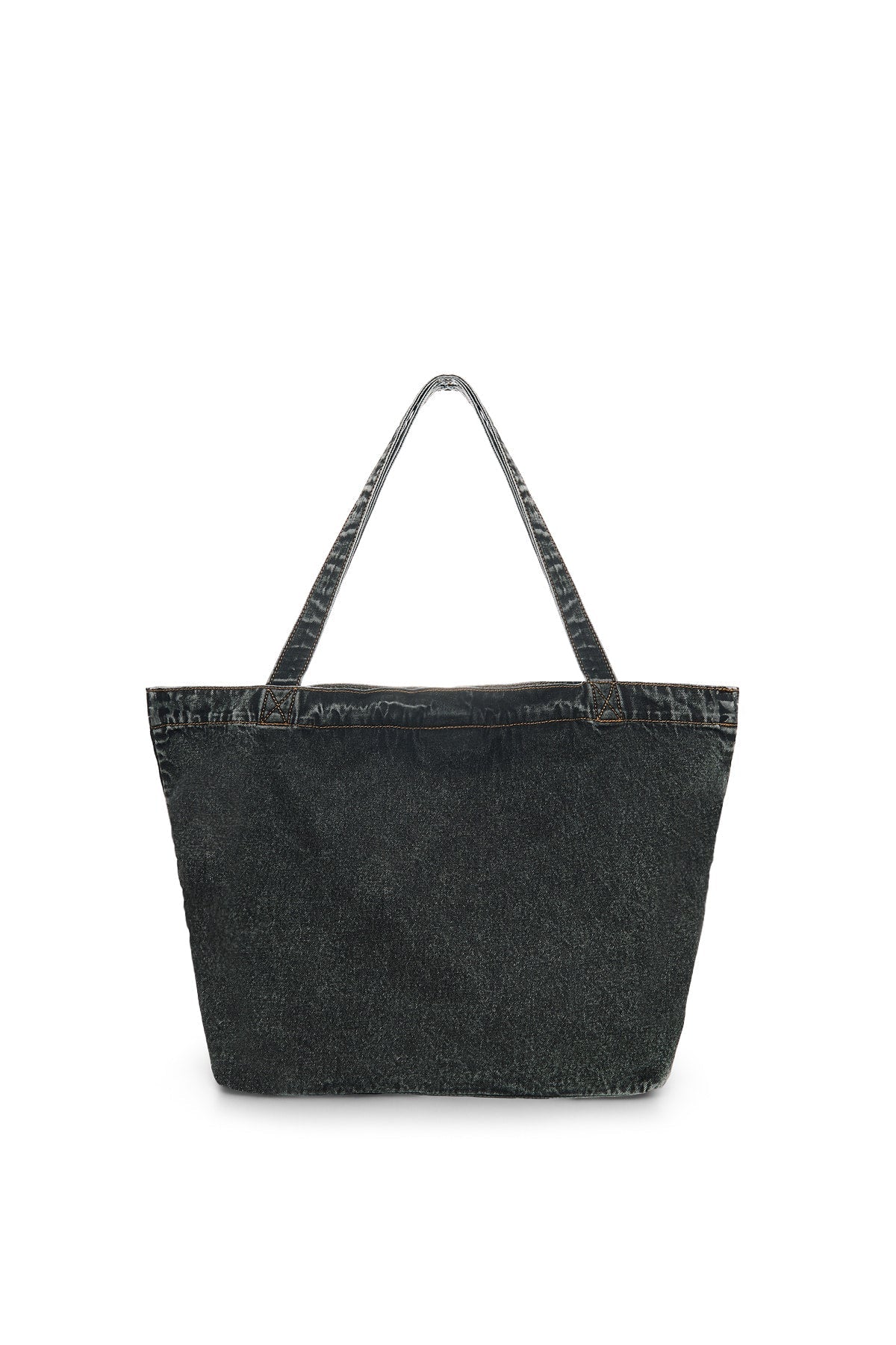 MATIN KIM - matin stitch denim shoulder bag in black 3