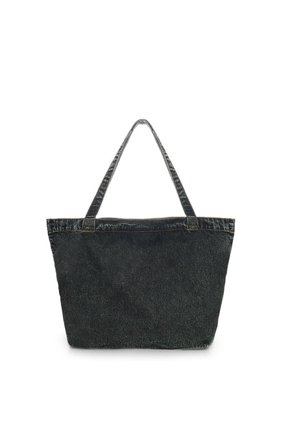 MATIN KIM - matin stitch denim shoulder bag in black 3