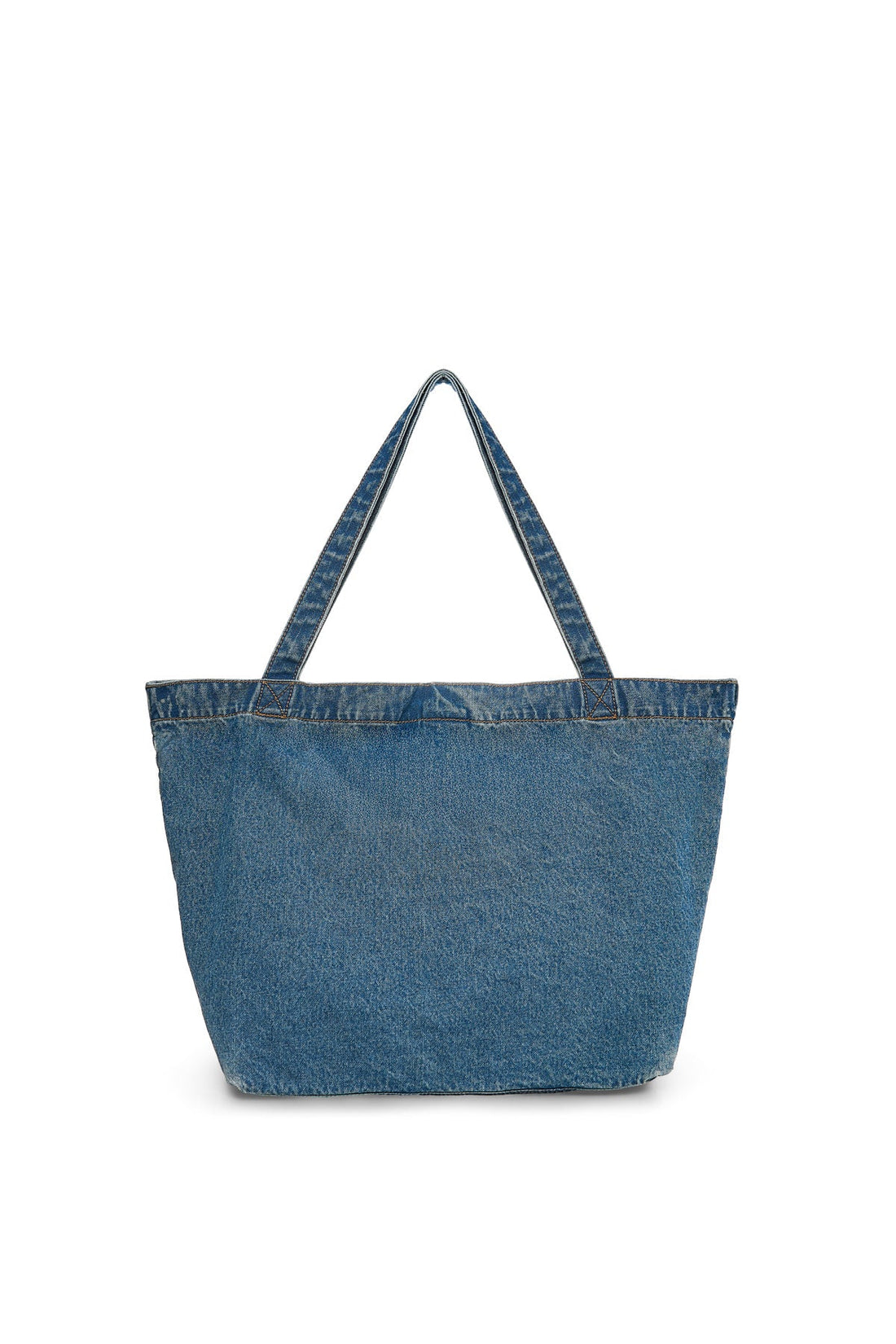 MATIN KIM - matin stitch denim shoulder bag in blue 2