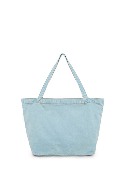 MATIN KIM - matin stitch denim shoulder bag in sky 2