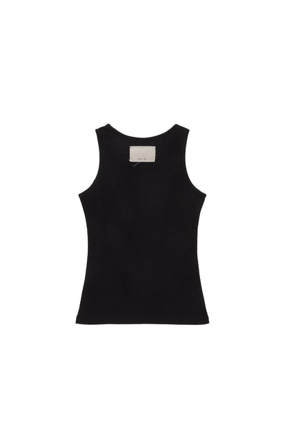 MATIN KIM - pintuck sleeveless top in black 6