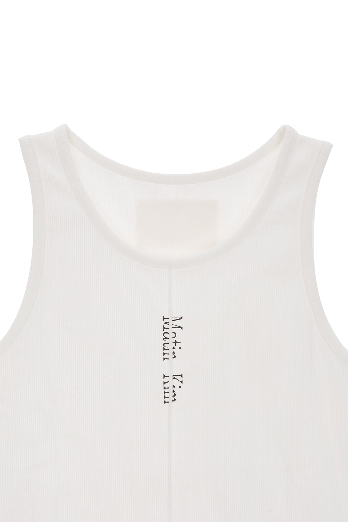 MATIN KIM - pintuck sleeveless top in white 3