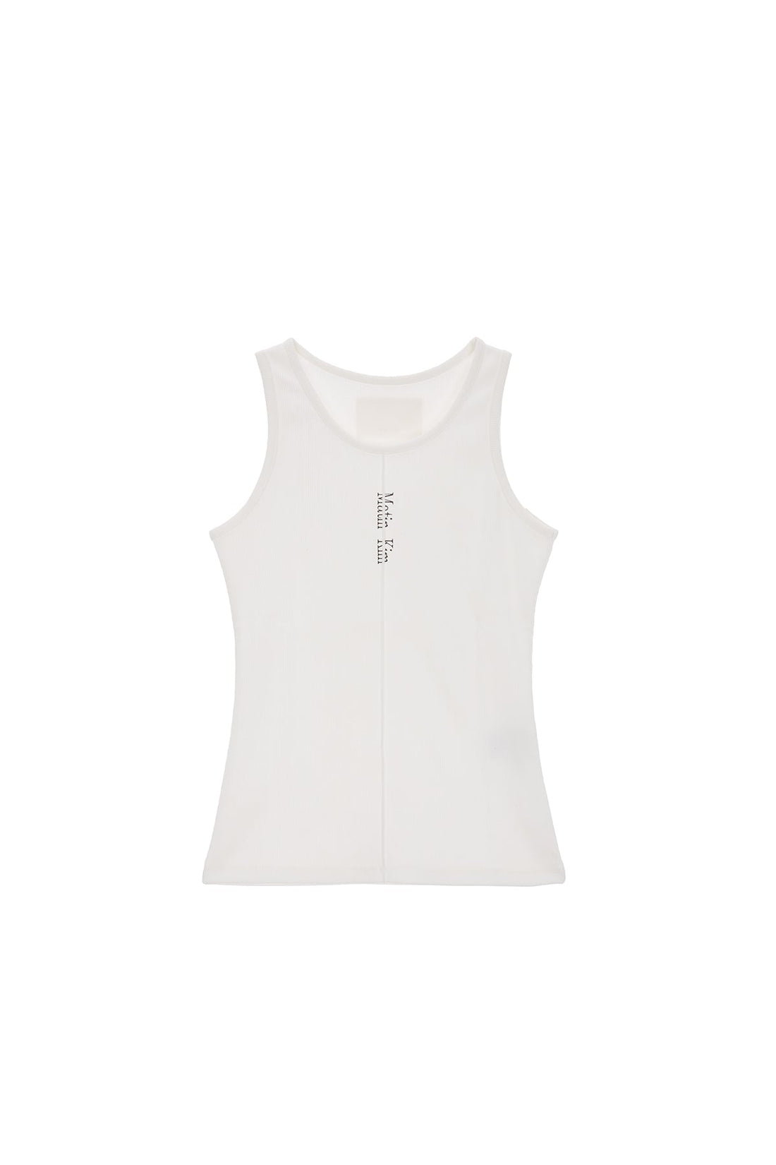 MATIN KIM - pintuck sleeveless top in white 1