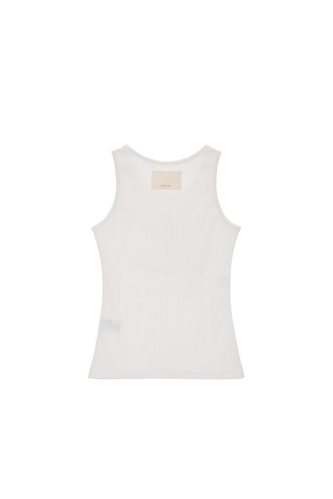 MATIN KIM - pintuck sleeveless top in white 2
