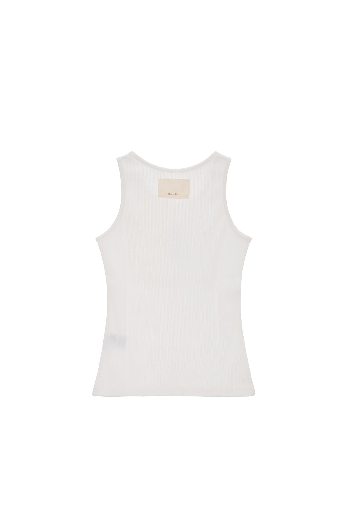 MATIN KIM - pintuck sleeveless top in white 2