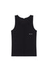 MATIN KIM - small logo pintuck sleeveless top for men in black 1