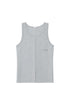 MATIN KIM - small logo pintuck sleeveless top for men in grey 1