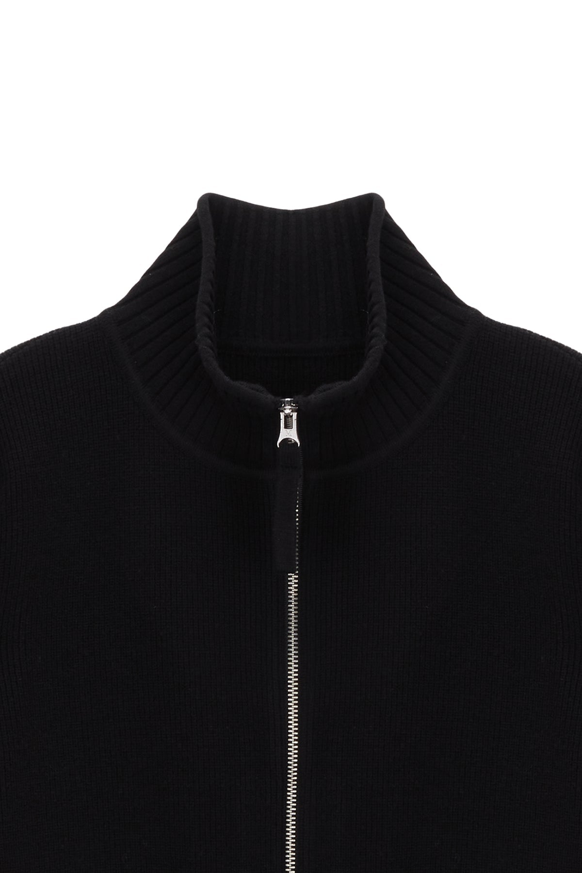 MATIN KIM - spell point stripe knit cardigan in black 5