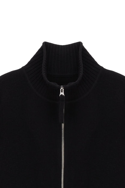 MATIN KIM - spell point stripe knit cardigan in black 5