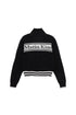 MATIN KIM - spell point stripe knit cardigan in black 1