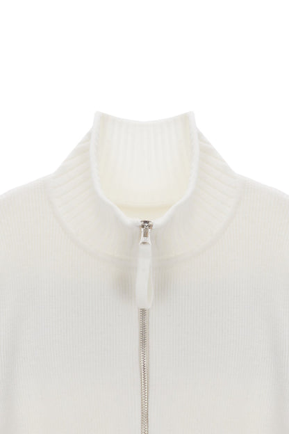 MATIN KIM - spell point stripe knit cardigan in ivory 5