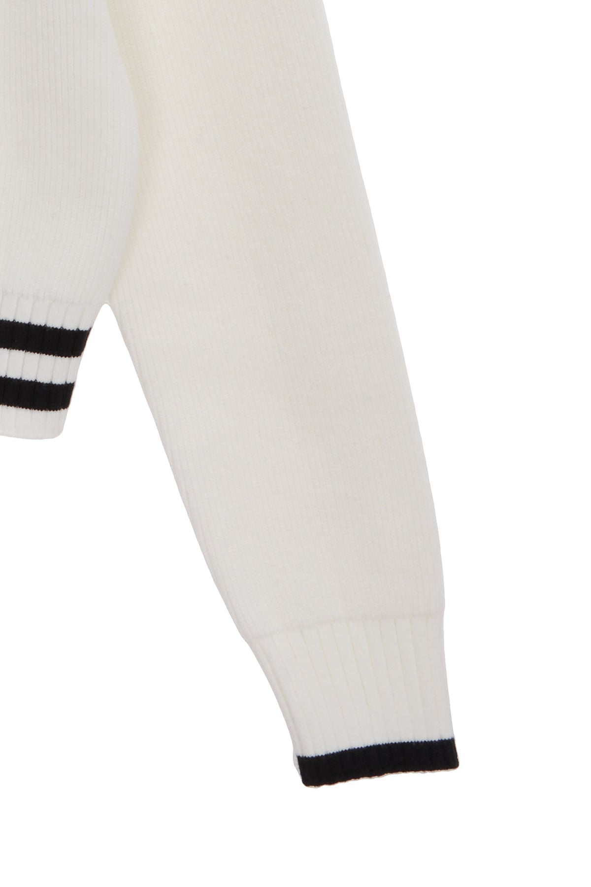 MATIN KIM - spell point stripe knit cardigan in ivory 6