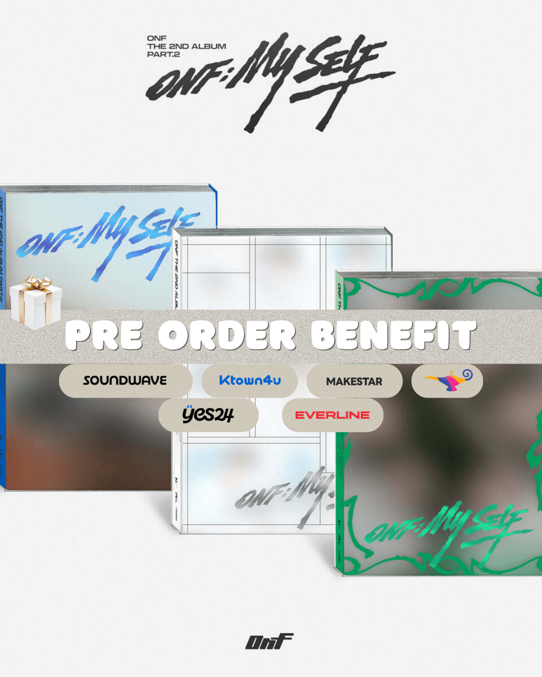 [Event Album][Minkyun] ONF - Part.2 [ONF:MY SELF] (The 2nd Album) [PHOTOBOOK Ver.] [RANDOM] [SOUNDWAVE] [Facecall]-product_vendor,