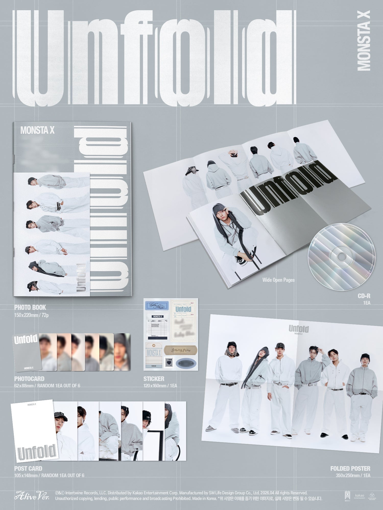 [Album]MONSTA X Unfold (US Full Album) (Alive Ver.) - product_vendor,