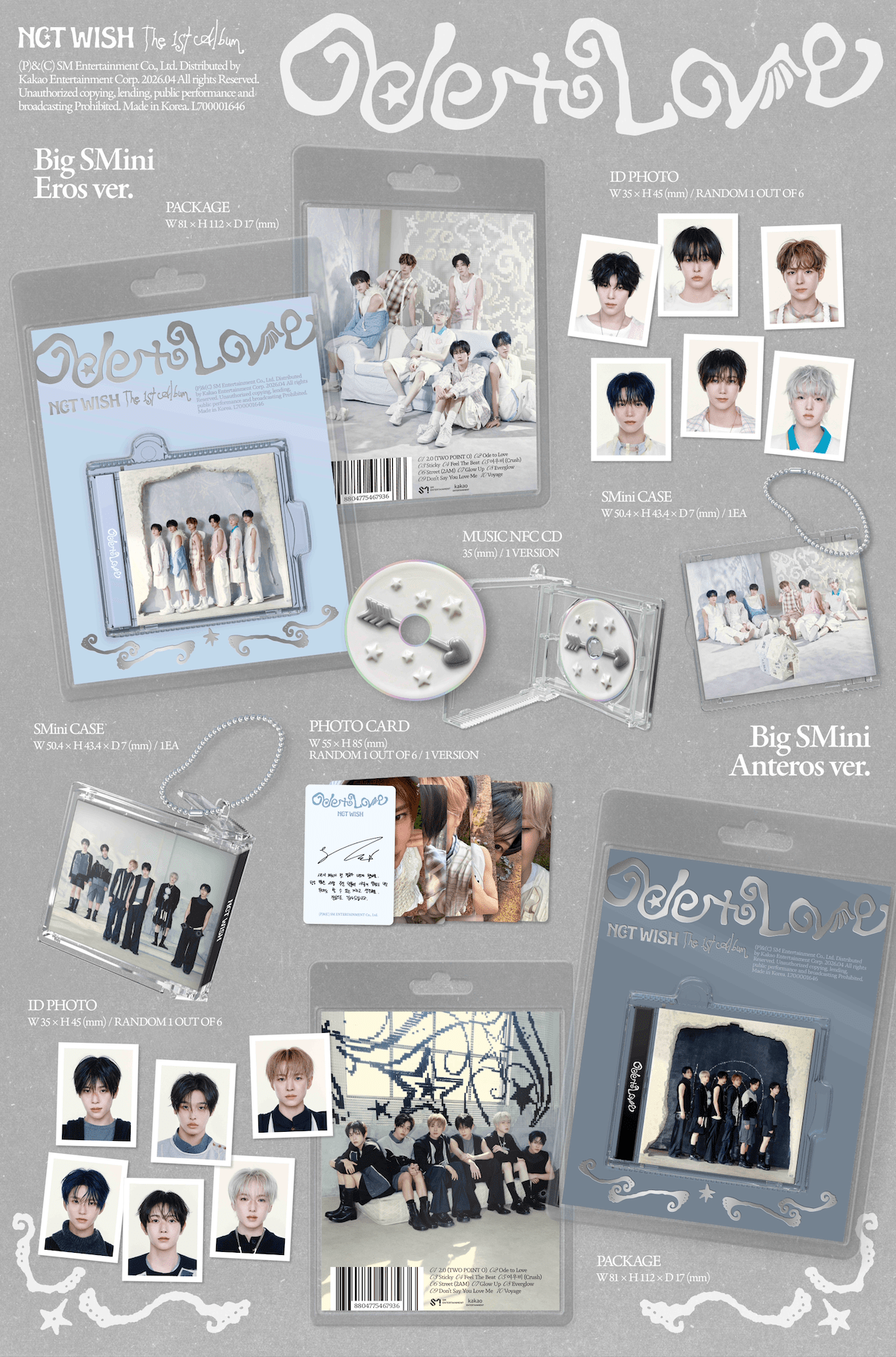 [Album]NCT WISH (엔시티위시) Ode to Love (1st Full Album) (Big SMini Ver. / Eros Ver. / Anteros Ver. / 2 versions set) - product_vendor,