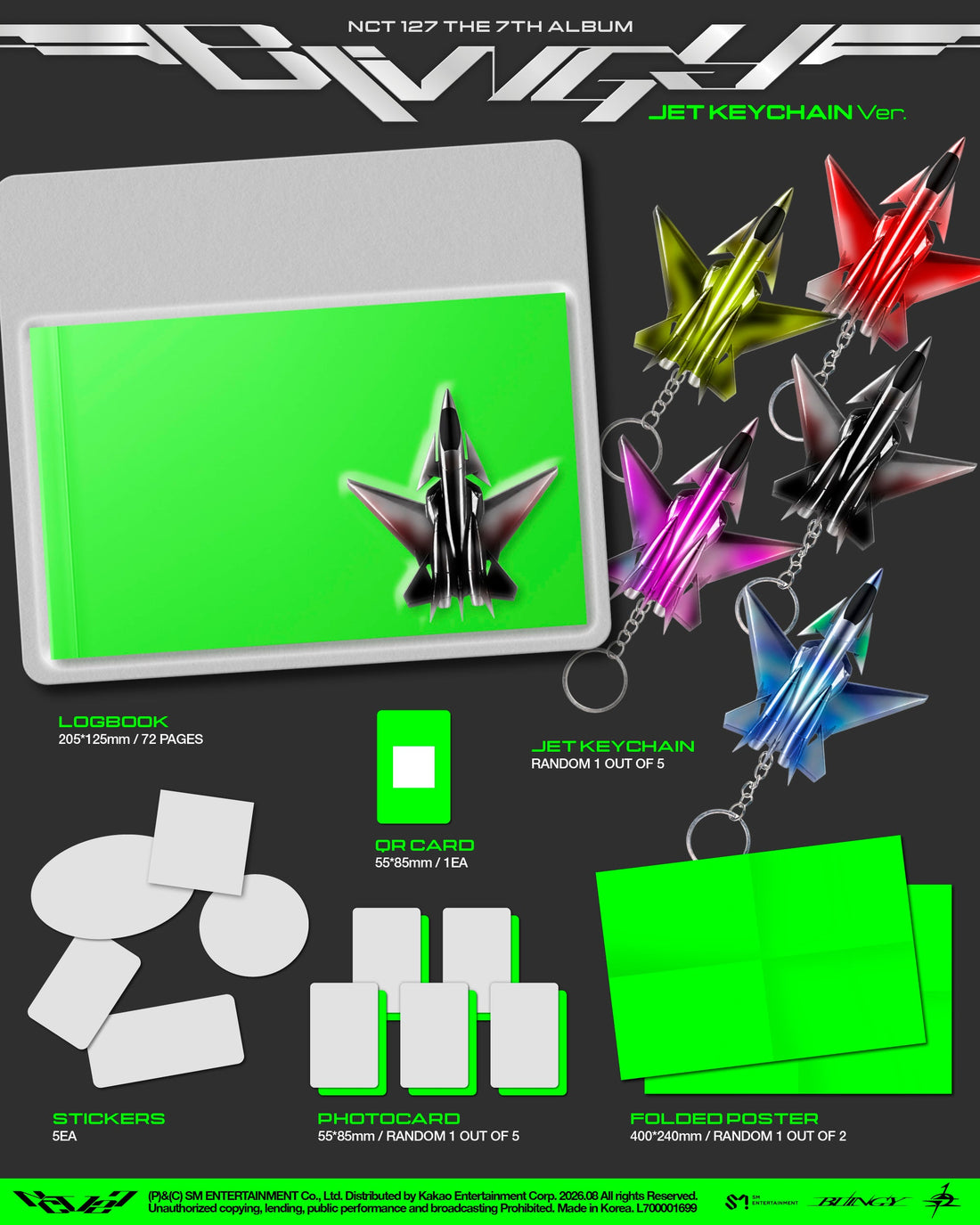 [Album]NCT127 - BLINGY (7th album) [JET Keychain Ver.] [RANDOM]-product_vendor, lowest price, EU shipping, Pre order benefit