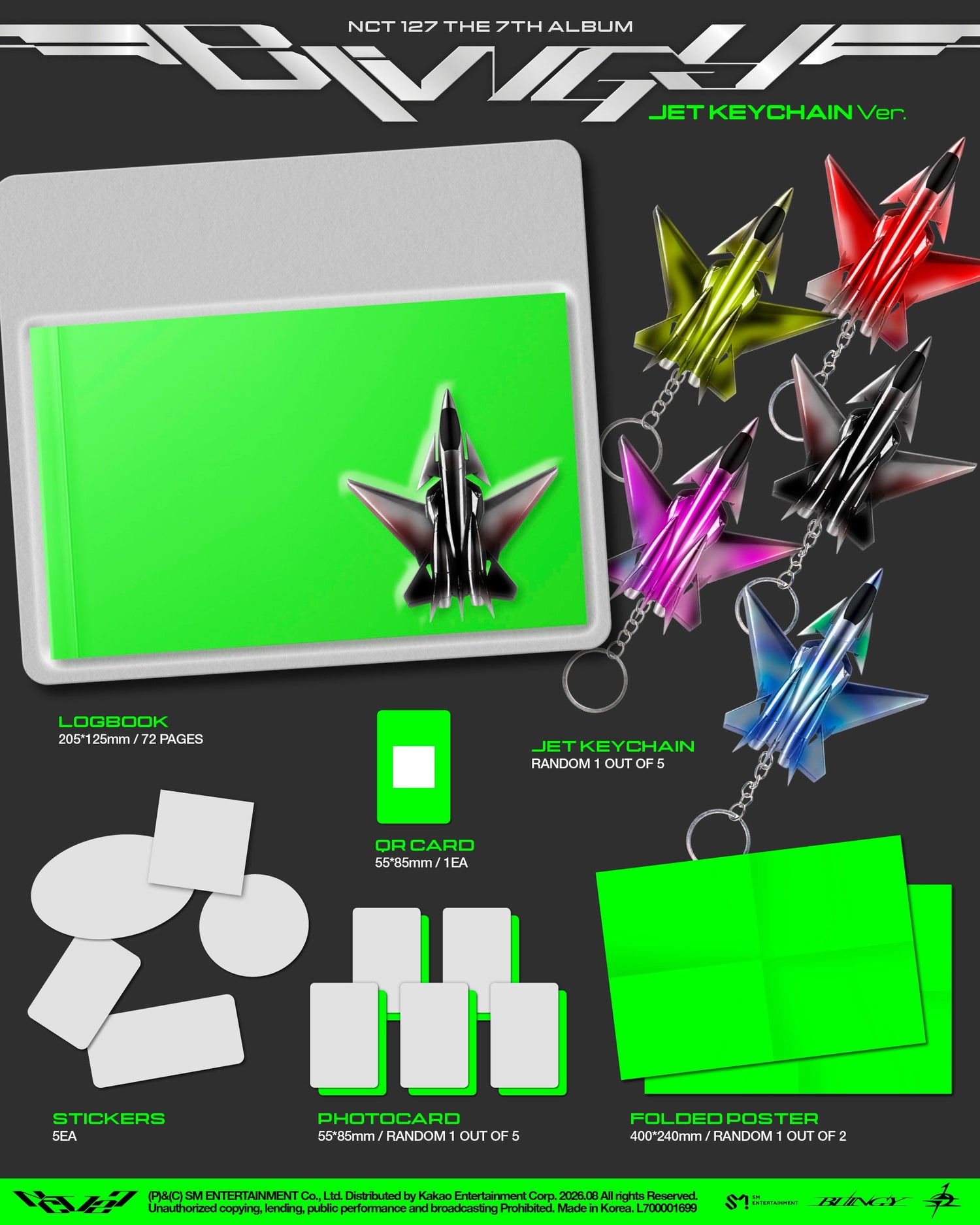[Album]NCT127 - BLINGY (7th album) [JET Keychain Ver.] [RANDOM]-product_vendor, lowest price, EU shipping, Pre order benefit