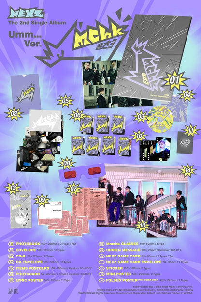 [Album]NEXZ Mmchk (2nd Single Album / standard album) [Umm… Ver. / Chk! Ver. / 2 versions set RANDOM] - product_vendor,