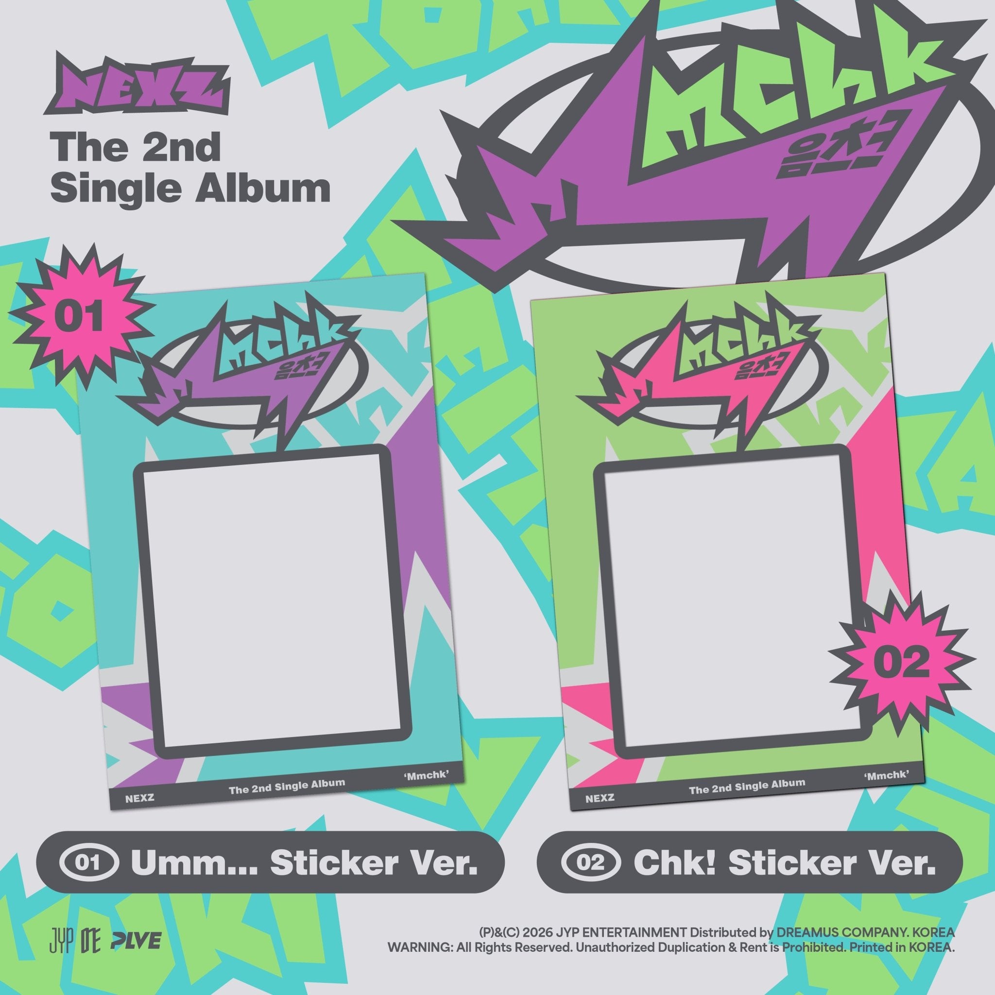 [Album]NEXZ Mmchk (2nd Single Album / sticker album) [Umm... Sticker Ver. / Chk! Sticker Ver. / 2 versions set] - product_vendor,