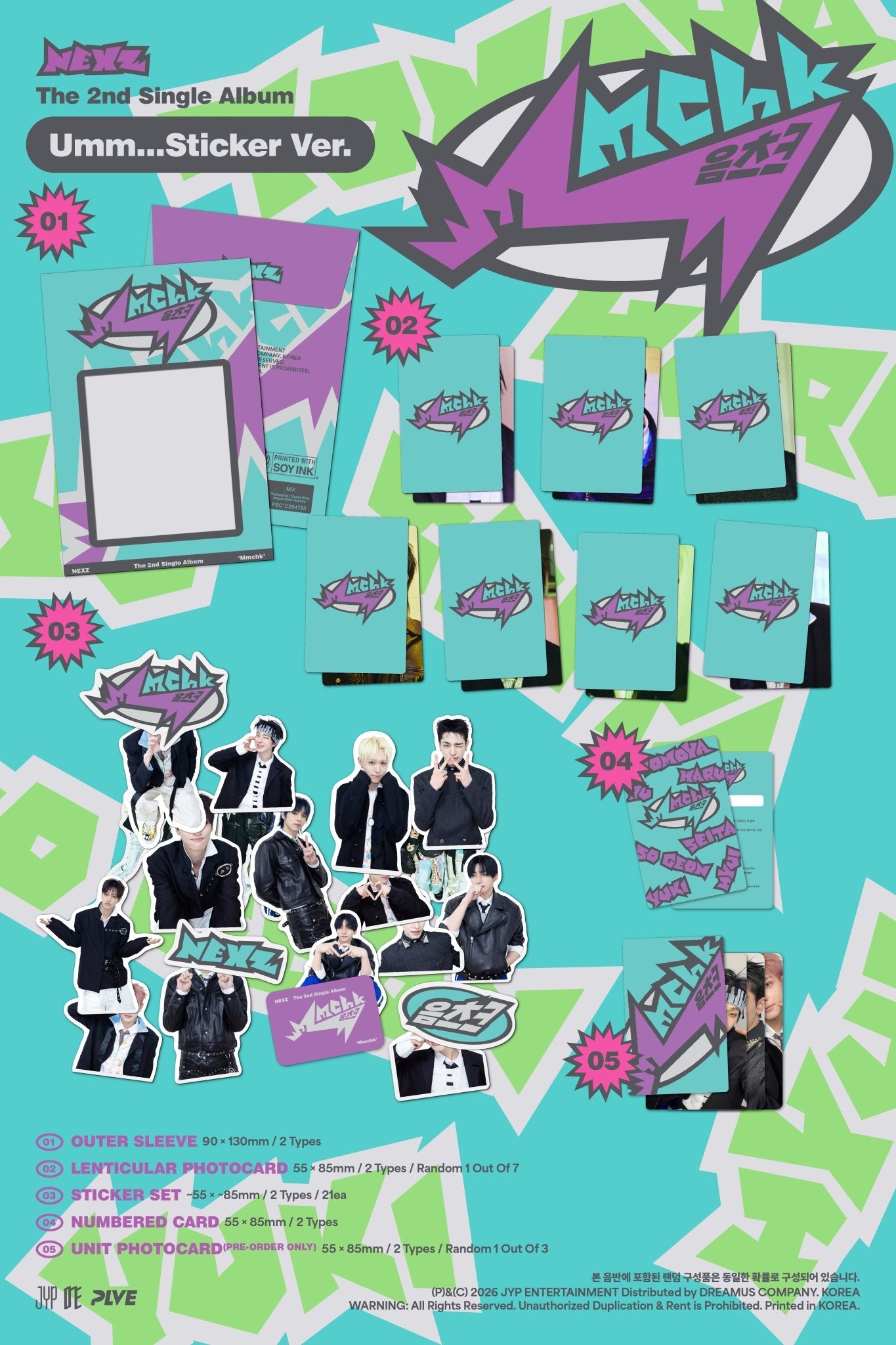 [Album]NEXZ Mmchk (2nd Single Album / sticker album) [Umm... Sticker Ver. / Chk! Sticker Ver. / 2 versions set] - product_vendor,