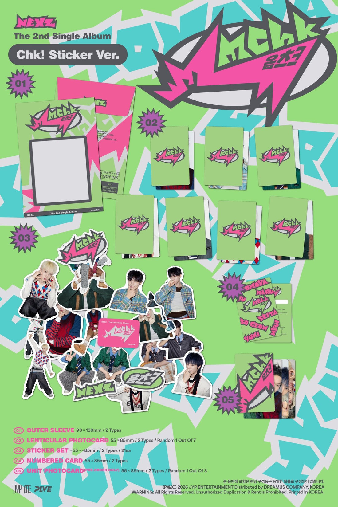 [Album]NEXZ Mmchk (2nd Single Album / sticker album) [Umm... Sticker Ver. / Chk! Sticker Ver. / 2 versions set] - product_vendor,