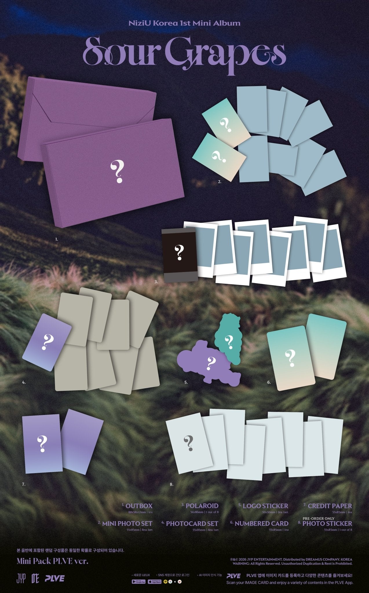 [Album]NIZIU - Sour Grapes [Mini Pack PLVE Ver.]-product_vendor, lowest price, EU shipping, Pre order benefit