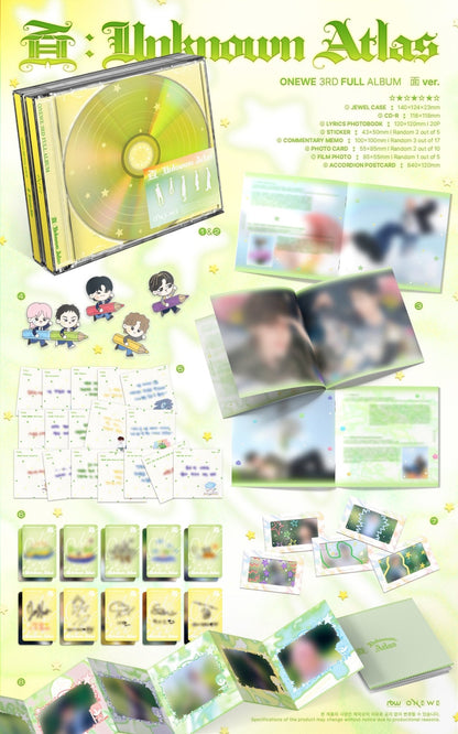 [Album]ONEWE - 面 : Unknown Atlas (3rd Full Album) [面 Ver.]-product_vendor, lowest price, EU shipping, Pre order benefit