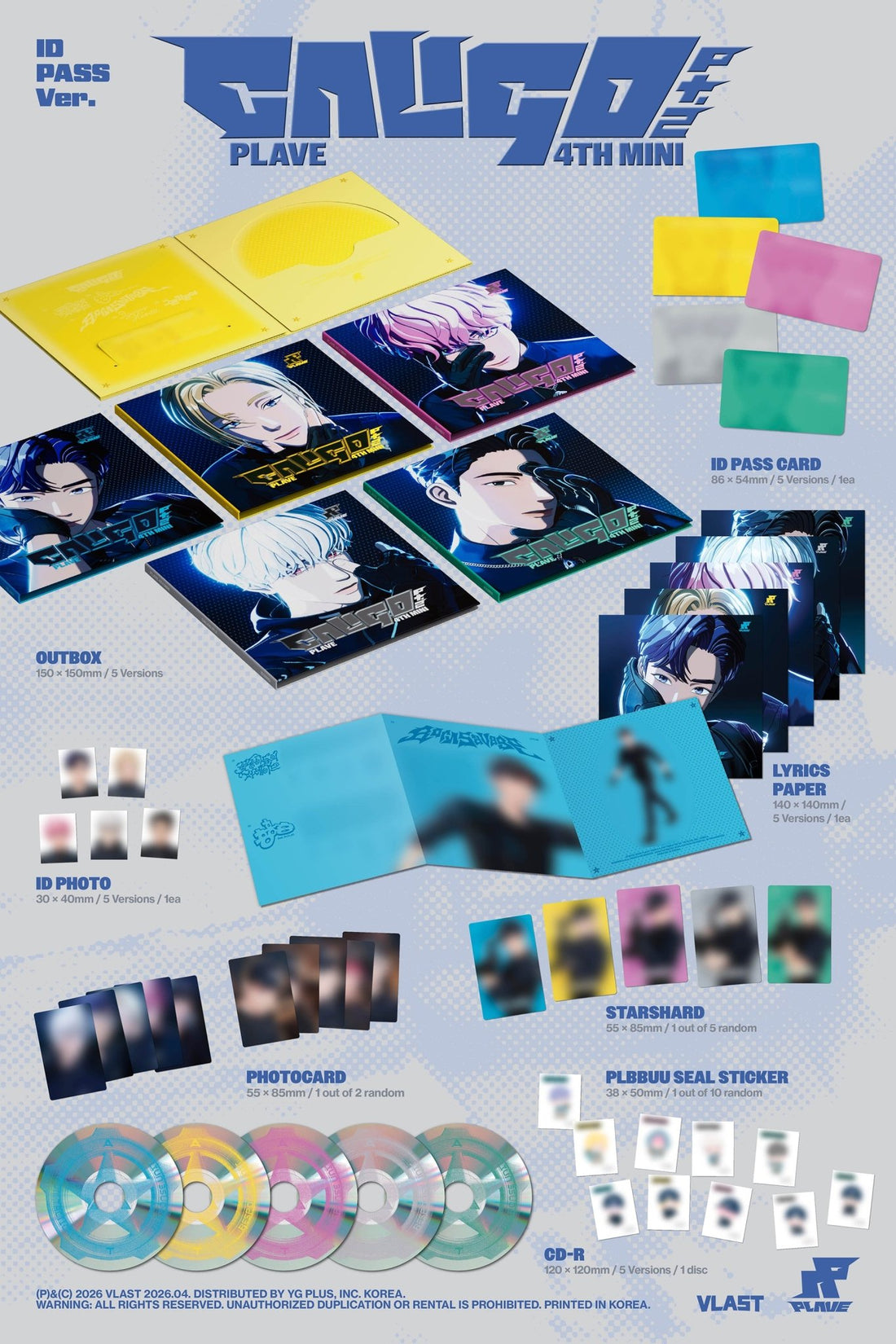 [Album]PLAVE (플레이브) - Caligo Pt.2 (4th Mini Album) [ID PASS Ver. / 5 versions set RANDOM] - product_vendor,