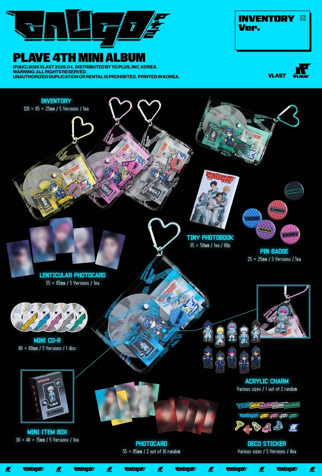 [Album]PLAVE (플레이브) - Caligo Pt.2 (4th Mini Album) [INVENTORY Ver. / 5 versions set RANDOM] - product_vendor,
