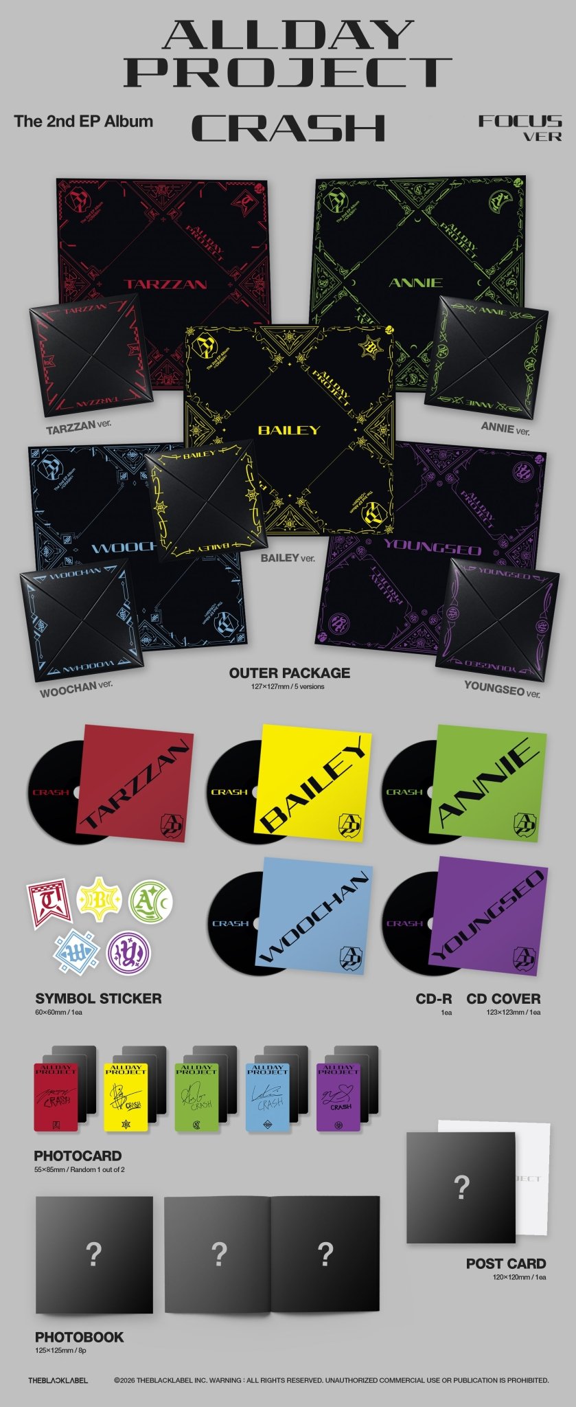 [Album][POB] ALLDAY PROJECT - CRASH (2nd EP) [FOCUS Ver.] [SET]-product_vendor, lowest price, EU shipping, Pre order benefit