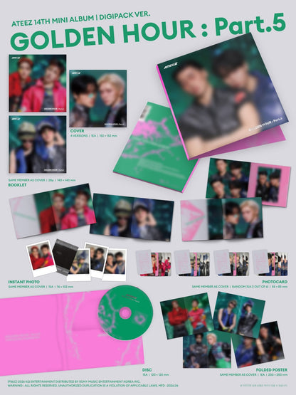 [Album][POB] ATEEZ - GOLDEN HOUR [DIGIPACK UNIT Ver.] [RANDOM] - product_vendor,