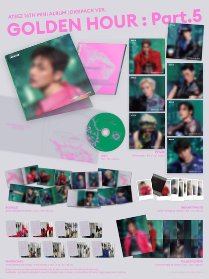 [Album][POB] ATEEZ - GOLDEN HOUR [DIGIPACK Ver.] [RANDOM] - product_vendor,