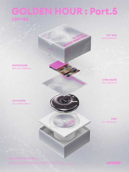 [Album][POB] ATEEZ - GOLDEN HOUR : Part.5 [CDP Ver.]-product_vendor, lowest price, EU shipping, Pre order benefit