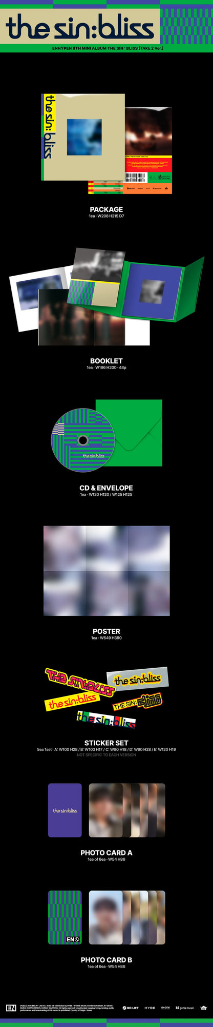 [Album][POB] ENHYPEN - The sin:bliss [TAKE 1/ TAKE 2/ TAKE 3/ TAKE 4 Ver.] [RANDOM]-product_vendor, lowest price, EU shipping, Pre order benefit