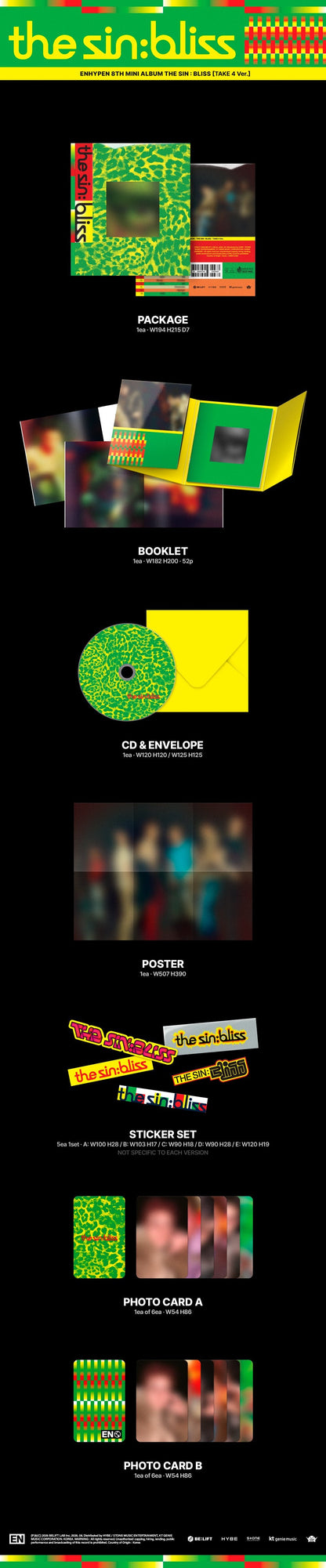 [Album][POB] ENHYPEN - The sin:bliss [TAKE 1/ TAKE 2/ TAKE 3/ TAKE 4 Ver.] [RANDOM]-product_vendor, lowest price, EU shipping, Pre order benefit